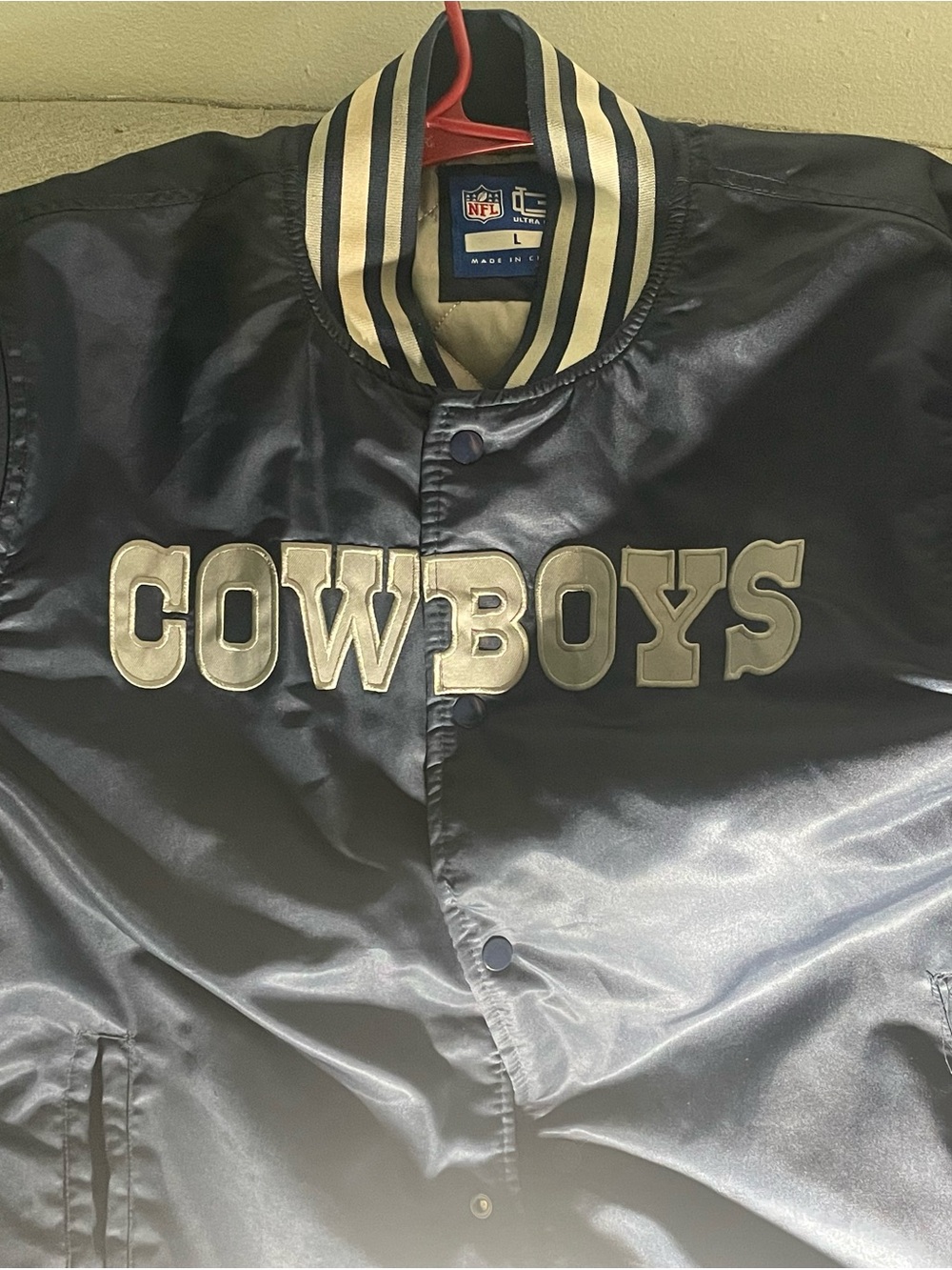 NFL Dallas Cowboys Navy Jacket with White Crest